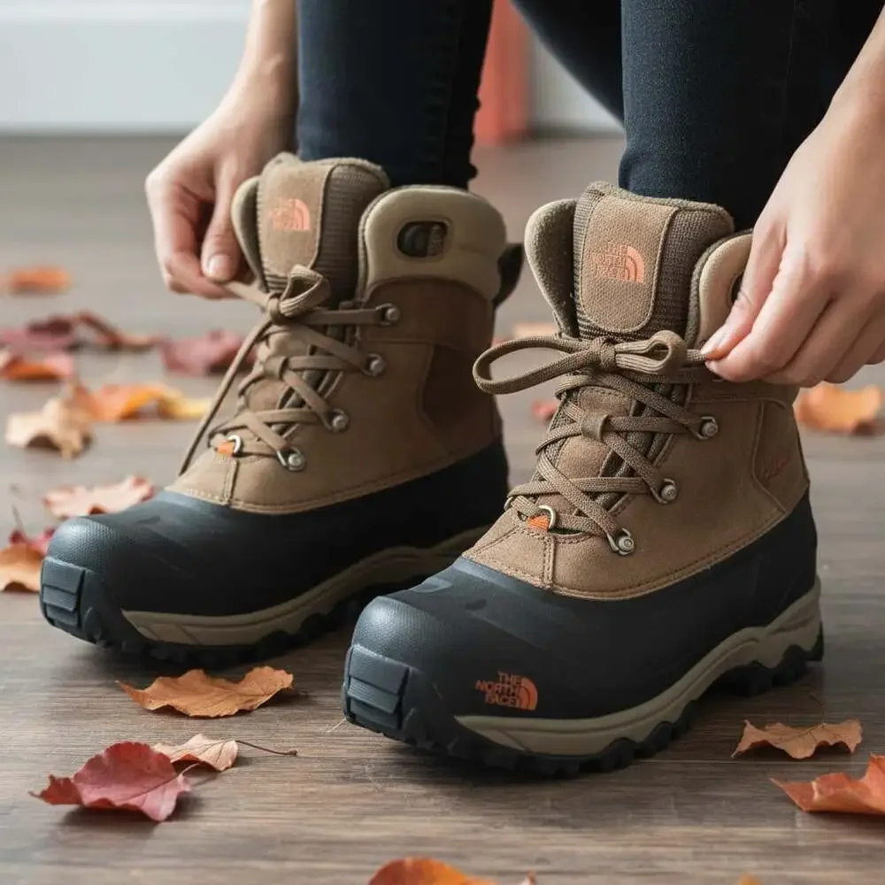 The North Face Chilkat Brown Suede Waterproof Winter Boot Men's 8.5